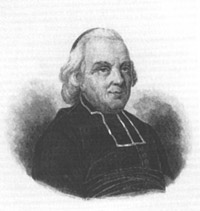 Kuva 1. Charles-Michel de l’Épée (1712–1789). – Kuurojen Liitto ry, Kuurojen museo. Mustavalkoinen rintakuvapiirros vanhasta valkotukkaisesta miehestä jolla musta yläosa jossa pitkät kaulukset.